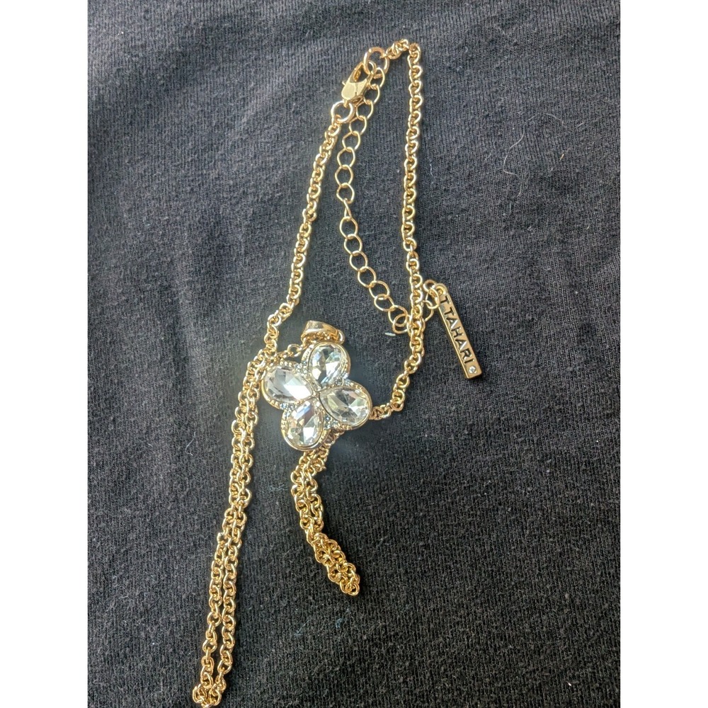 Tahari 18‎ In Pendant Necklace With Clover Pendant